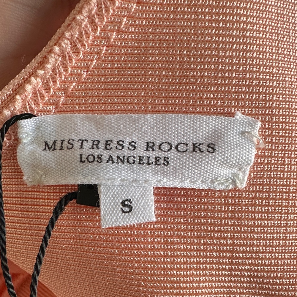 Mistress Rocks orange Halter Crop Top - Picture 6 of 7